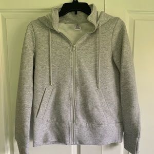 Active Life Grey Ribbed Zip Up Hoodie
